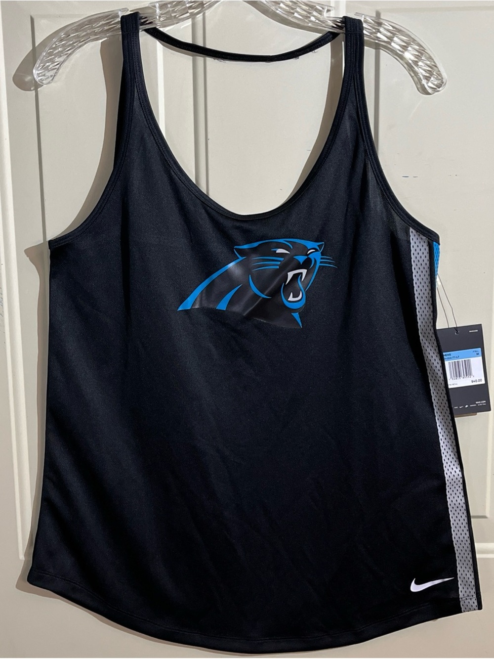 Nike Black & Blue Carolina Panthers Women's Tank Top